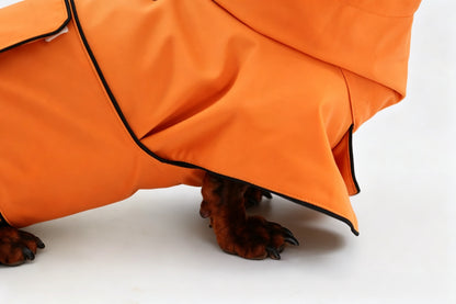 Beige Dachshund Raincoat|Long Back Dog Raincoat