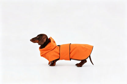 Beige Dachshund Raincoat|Long Back Dog Raincoat